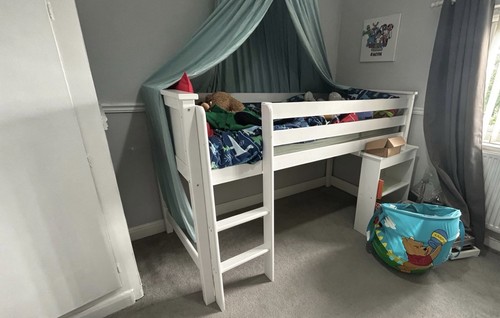 Mid sleeper kids bed with - , pull