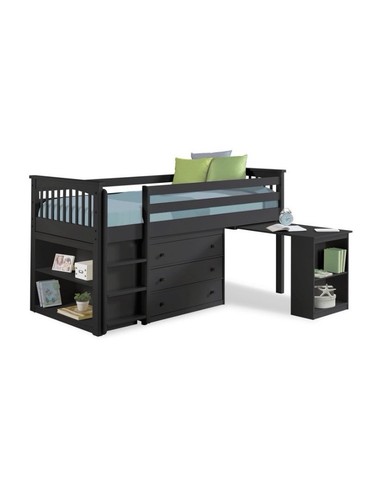 Grey mid sleeper cabin bed - cabin,
